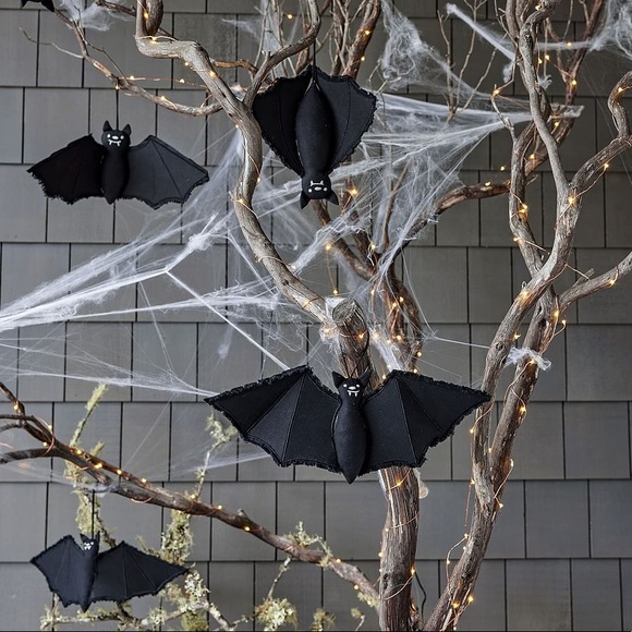 Pottery Barn Kids Other - Pottery Barn kids Spooky and Cute Embroidered Hanging Bats, Set Of 6 🦇SOLD OUT!